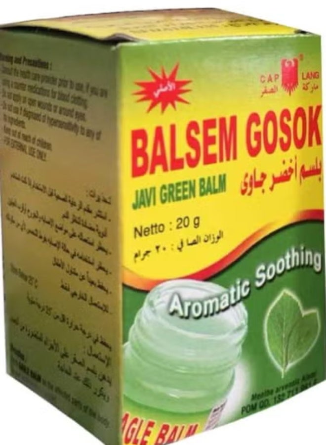 CAP LANG Pack Of 2 BALSEM GOSOK GREEN BALM 20GM - Image 2